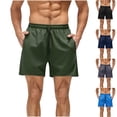 thumbnail image 1 of Men's 2 in 1 Athletic Shorts 5" Inseam Quick Dry Running Short Pants with Compression Liner, Muscle Fit Training Shorts for Workout, Zipper Pockets Elastic Waist, 1 of 7