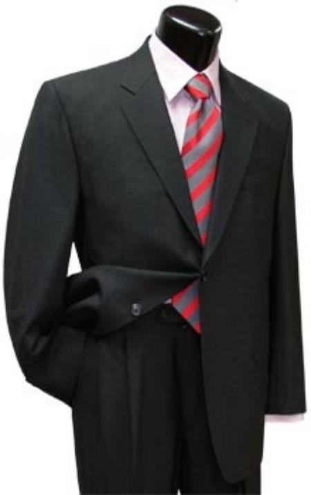 Men's  2 Buttons 3 Piece Side Vents Suit With Flat Front Pants Gray