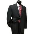 thumbnail image 1 of Men's 2 Button Dark Grey Single Breasted, 100% Super Fine Wool Business ~ Wedding 2 Piece Side Vented 2 Piece Suits For Men Pleated Pants, 1 of 1
