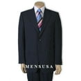 thumbnail image 1 of Men's 2 Button Dark Navy Blue Suit For Men Pinstripe Super 120'S Wool Business Business ~ Wedding 2 Piece Side Vented 2 Piece Suits For Men, 1 of 1
