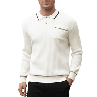 ‌Men's 2-Button Slim Fit Cotton Sweater, Lightweight Business Casual Pullover for Fall/Winter‌