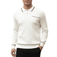 thumbnail image 1 of ‌Men's 2-Button Slim Fit Cotton Sweater, Lightweight Business Casual Pullover for Fall/Winter‌, 1 of 7