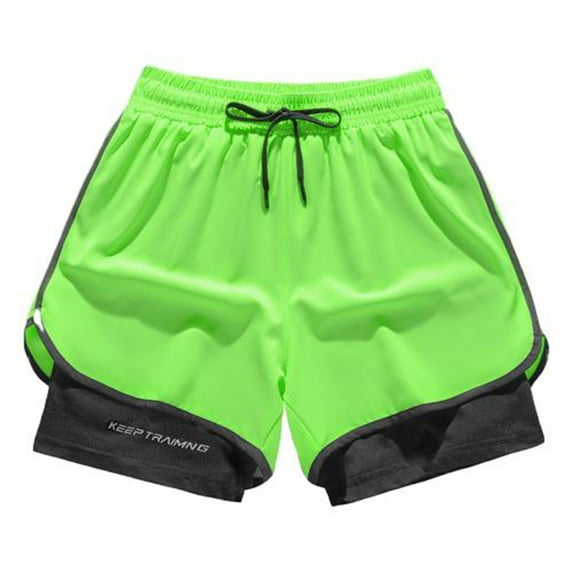 Men's 2 In1 Gym Shorts,5 inch Men Running Shorts, Athletic Workout Shorts with Liner 2026 Summer Clothes