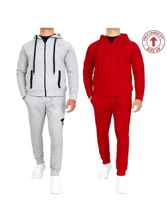 Men's 2-PACK Tech Fleece Hoodie & Jogger Set (Sizes, S to 3XL)