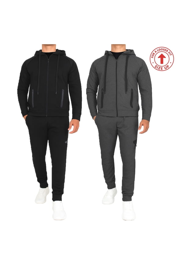 Men's 2-PACK Tech Fleece Hoodie & Jogger Set (Sizes, S to 3XL)