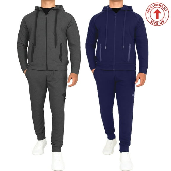 Men's 2-PACK Tech Fleece Hoodie & Jogger Set (Sizes, S to 3XL)