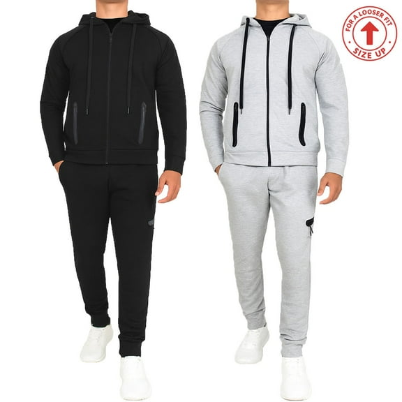 Men's 2-PACK Tech Fleece Hoodie & Jogger Set (Sizes, S to 3XL)