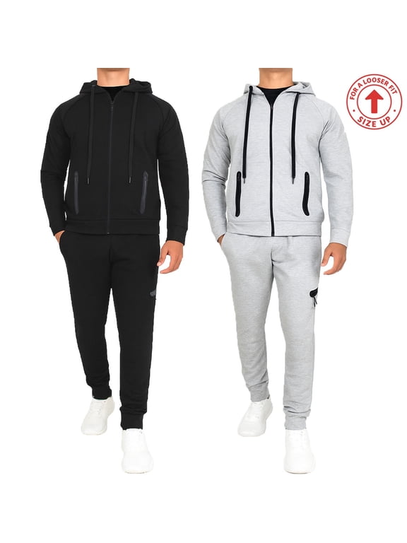 Men's 2-PACK Tech Fleece Hoodie & Jogger Set (Sizes, S to 3XL)