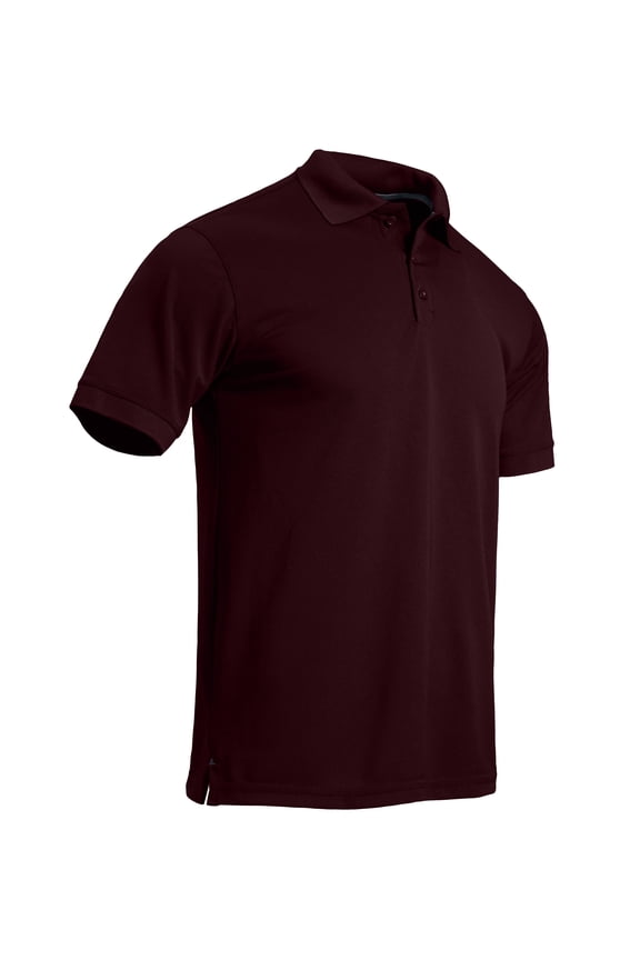 Men's 2 Pack Quick Dry Pique Polo Shirts, Short Sleeve Fitted Collared Work Tops