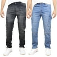 thumbnail image 1 of Men's 2-Pack Stretch Cargo Pocket Jeans - Classic Denim Look with Flexibility & Comfort (Sizes: 30-42), 1 of 5