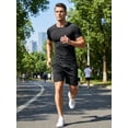 thumbnail image 1 of Men's 2-Piece Athletic Shirt/Shorts Set, Pockets, Quick Dry Breathable Gym Activewear, Running Training Fitness Basketball Football Outdoor Sports, 1 of 15