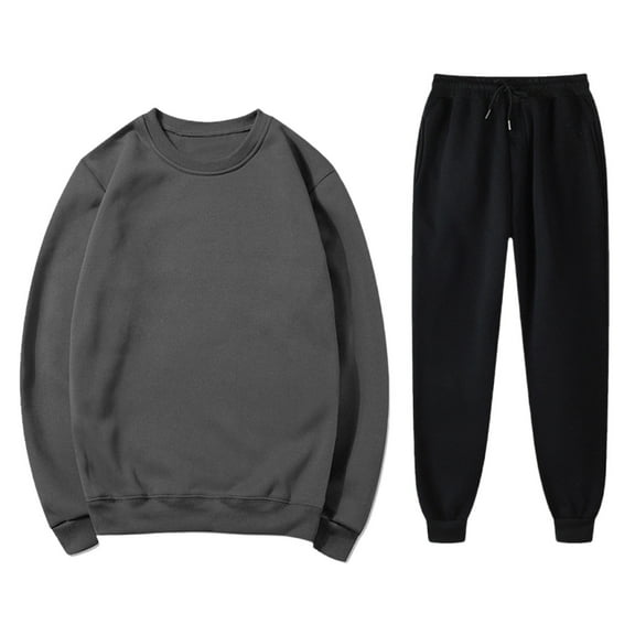 Men's 2 Piece Casual Outfits Crewneck Pullover Sweatshirt Tracksuit & Joggers Sweatpants Sweatsuit Set for Running Hiking