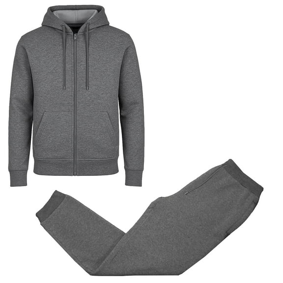 Men's 2-Piece Fleece-Lined Full Zip Hoodie & Jogger Set