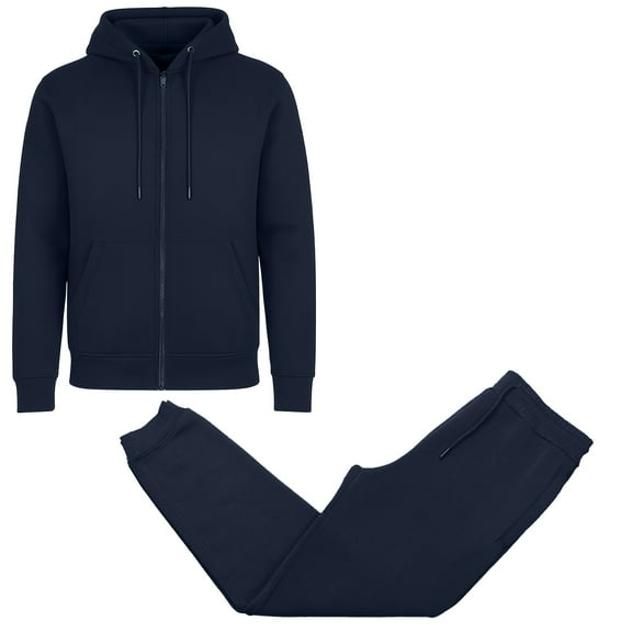 Men's 2-Piece Fleece-Lined Full Zip Hoodie & Jogger Set
