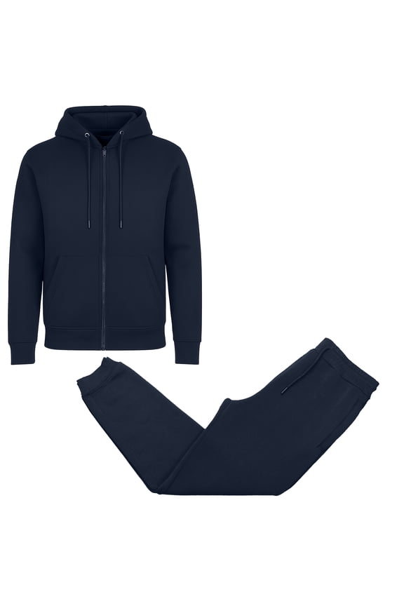 Men's 2-Piece Fleece-Lined Full Zip Hoodie & Jogger Set