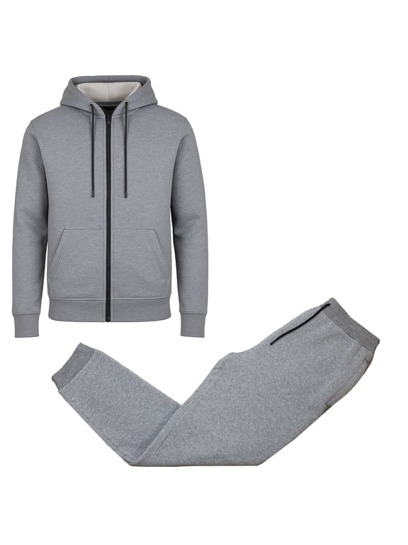 Men's 2-Piece Fleece-Lined Full Zip Hoodie & Jogger Set