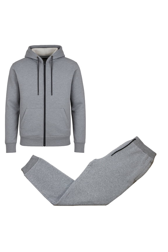 Men's 2-Piece Fleece-Lined Full Zip Hoodie & Jogger Set