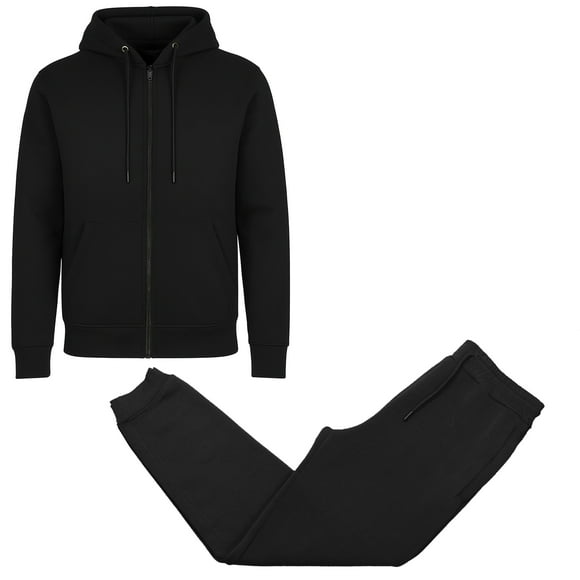 Men's 2-Piece Fleece-Lined Full Zip Hoodie & Jogger Set