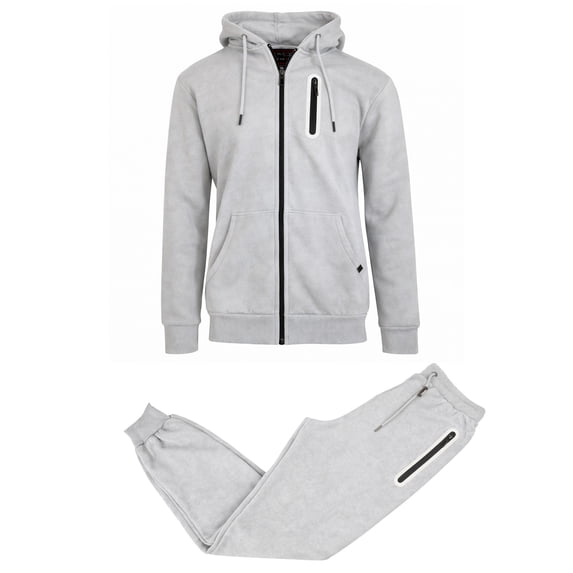 Men's 2-Piece Fleece-Lined Full Zip Hoodie & Jogger Set