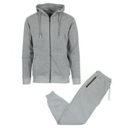 GALAXY BY HARVIC Men's 2-Piece Fleece-Lined Full Zip Hoodie & Jogger Set