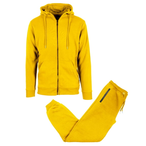 Men's 2-Piece Fleece-Lined Full Zip Hoodie & Jogger Set