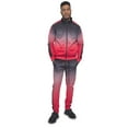 thumbnail image 1 of Men's 2 Piece Full Zip Jacket Sweatpants Ombre Gradient Colored Track Suit Set ST579 - Red - 5X-Large, 1 of 7