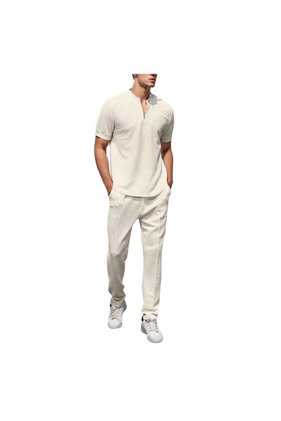 Men's 2 Piece Outfits Hipster Patchwork Tee Shirt And Shorts Set Sports Tracksuits