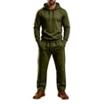 thumbnail image 1 of Men's 2 Piece Outfits Hoodie Sweatshirt Tracksuit & Elastic Waist Joggers Sweatpants Sweatsuit Set Casual Matching Sweatsuits Sets, 1 of 9