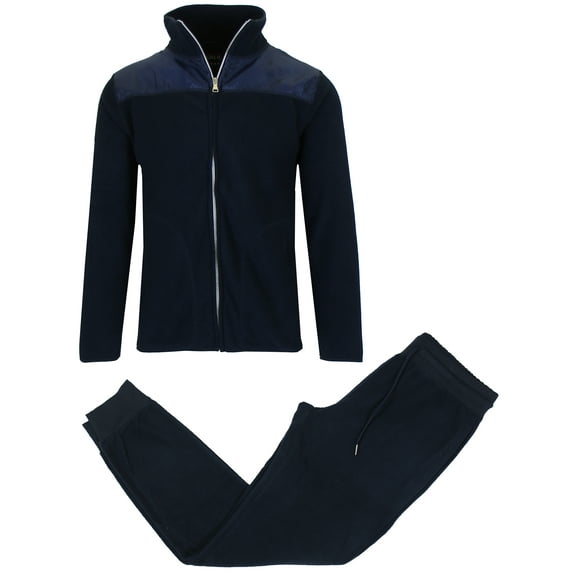 Men's 2 Piece Polar Fleece Sweater Jacket & Jogger Sweatpants Set