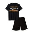 thumbnail image 1 of Men's 2 Piece Short Sets Graphic Print Short Sleeve T Shirts and Drawstring Shorts Clothing Set Black C XL, 1 of 7