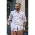thumbnail image 1 of Men's 2 Piece Short Sleeve Walking Suit Marble Print in Cognac -2062, 1 of 2