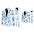 thumbnail image 1 of Men's 2-Piece Slim Fit Business Suit with Two-Button Blazer and Adjustable Waist Trousers for Everyday and Formal Wear, 1 of 9