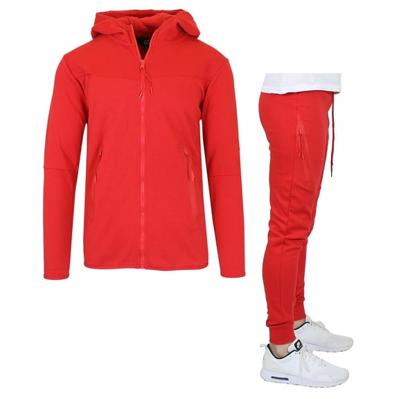 Men's 2-Piece Slim Fitting Hoodie & Jogger Tech Set