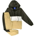 thumbnail image 1 of Men’s 2-Piece Suit Half Zip Pullover Windbreaker Jacket with Jogger Pants Sports Mesh lined Outfit, 1 of 3