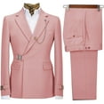thumbnail image 1 of Men's 2 Piece Suit with Metal Clasp Slim Fit Suit Stylish Business & Casual Tuxedo Suit, 1 of 8