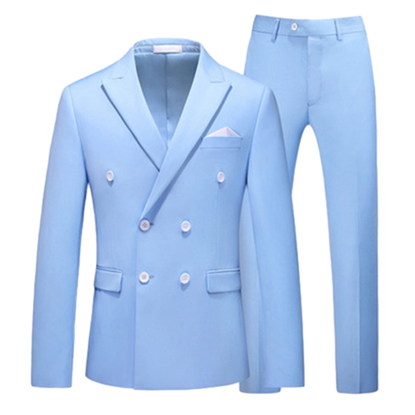 Men's 2-Piece Suits Slim Fit Dress Suit Jacket Blazer & Pants Set Long  Sleeved Jacket Long Pants Suit Set - Walmart.com