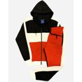 thumbnail image 1 of Men's 2-Piece Sweatsuit Color Block Fleece Sweat Jacket and Jogger Sweatpants jogging Fleece suit, 1 of 11