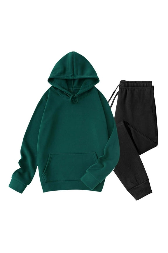 Men's 2 Piece Sweatsuits Fleece Set Athletic Hoodie Casual Drawstring Hooded Sweatshirt and Joggers Set Tracksuit Outfits with Pockets