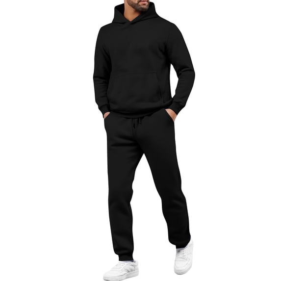 Men's 2 Piece Sweatsuits Outfit Pullover Hoodie and Sweatpants Casual Daily Wear Spring Summer Breathable Set