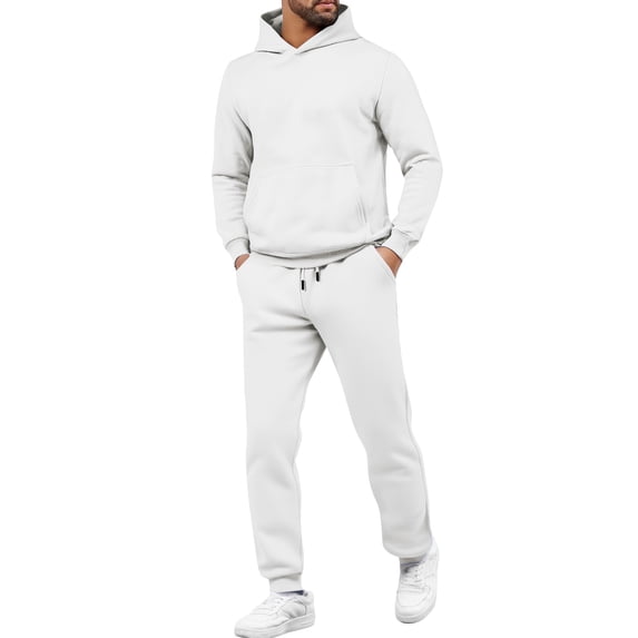 Men's 2 Piece Sweatsuits Outfit Pullover Hoodie and Sweatpants Casual Daily Wear Spring Summer Breathable Set