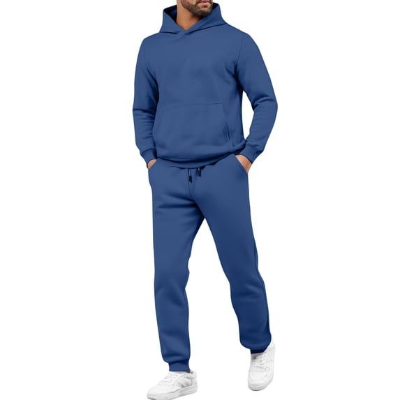 Men's 2 Piece Sweatsuits Outfit Pullover Hoodie and Sweatpants Casual Daily Wear Spring Summer Breathable Set
