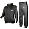 thumbnail image 1 of Men's 2 Piece Tracksuit Set - Full Zip Hoodie & Jogger Pants, Athletic Casual Sweatsuit for Gym, Running, Jogging & Streetwear Charcoal S, 1 of 5