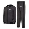 thumbnail image 1 of Men's 2 Piece Tracksuit Set - Full Zip Jacket & Jogger Pants, Athletic Casual Sweatsuit for Gym, Running, Jogging & Streetwear Black Gray XXXL, 1 of 5
