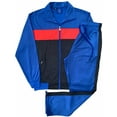 thumbnail image 1 of Men’s 2-Piece Tracksuit Traditional Coral Blocks Active Track Jacket and Track pants Outfit, 1 of 2