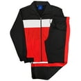thumbnail image 1 of Men’s 2-Piece Tracksuit Traditional Coral Blocks Active Track Jacket and Track pants Outfit, 1 of 3