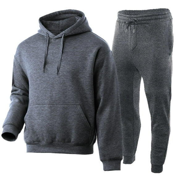 Men's 2 Piece Tracksuits Daily Sports Jogging Man Clothing Sportswear Jogger for Men Long Sleeve Hoodie and Joggers 2-Piece