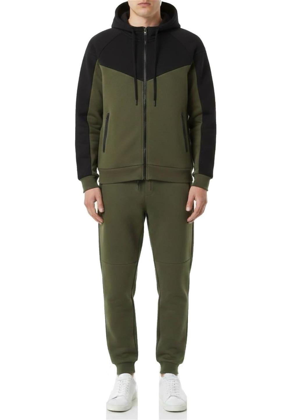 Men's 2 Piece Tracksuits Sets Fleece Lined Jogging Sweatsuits Full Zip ...