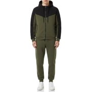 Men's 2 Piece Tracksuits Sets Fleece Lined Jogging Sweatsuits Full Zip Hoodie & Sweatpants Colorblock rack Suits