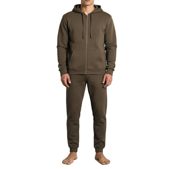 Men's 2 Piece Tracksuits Sets Fleece Lined Jogging Sweatsuits Full Zip Hoodie & Sweatpants Warm Up Track Suits