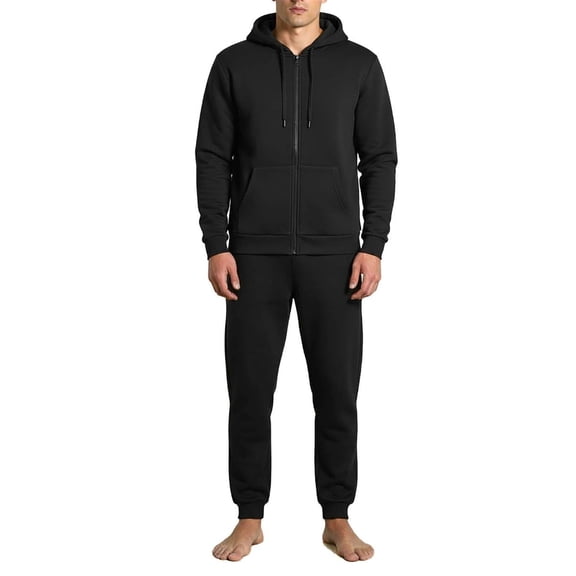 Men's 2 Piece Tracksuits Sets Fleece Lined Jogging Sweatsuits Full Zip Hoodie & Sweatpants Warm Up Track Suits